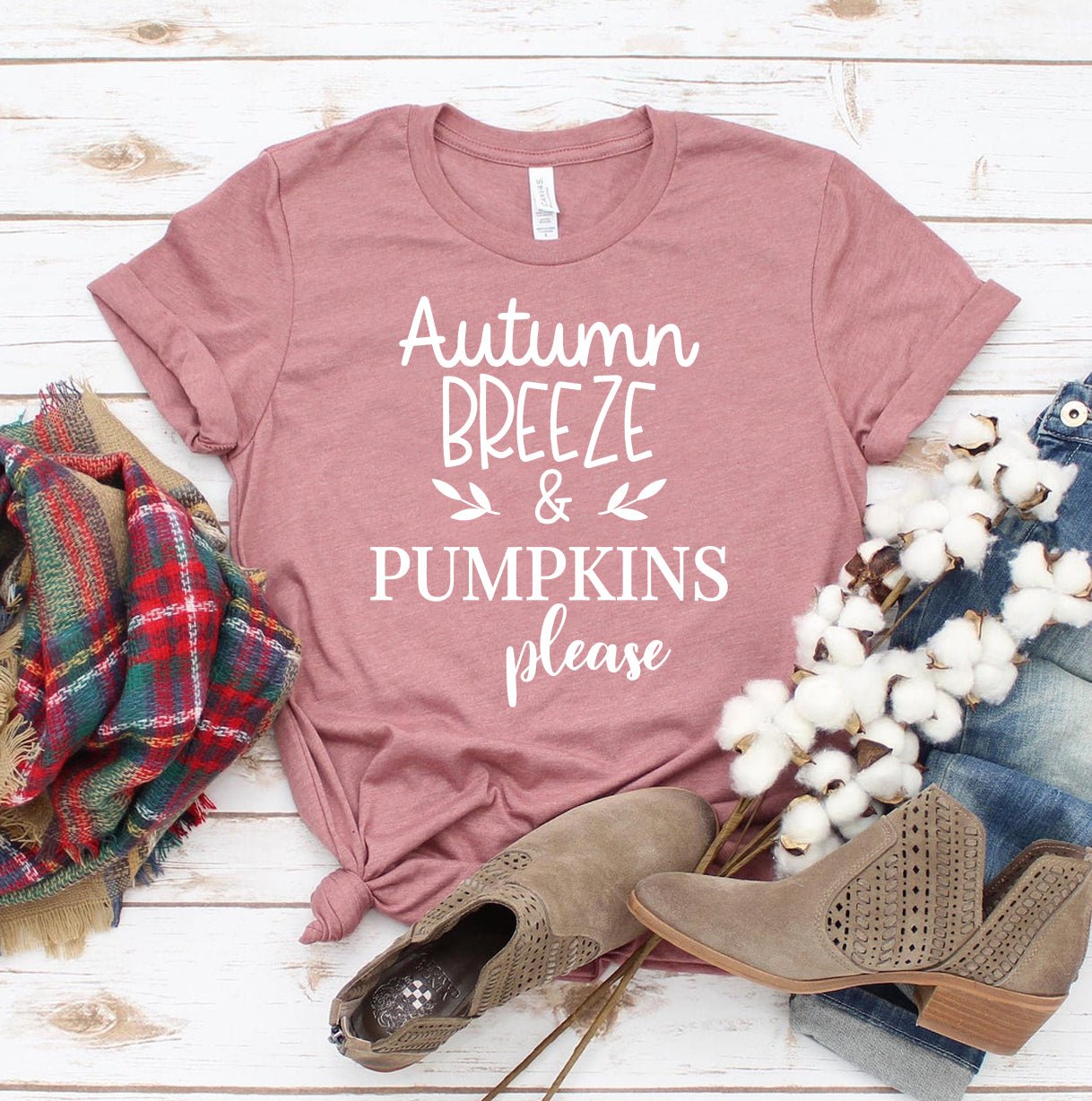 Autumn Breeze & Pumpkin Please T-shirt - Roaming Armadillo Trading Co.